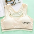 thumbnail image 2 of Girls Bras Size 10-12 Training Bras for Girls 10-16 Sports Seamless Bra with Removable Padding Teens Bras,Beige, 2 of 5