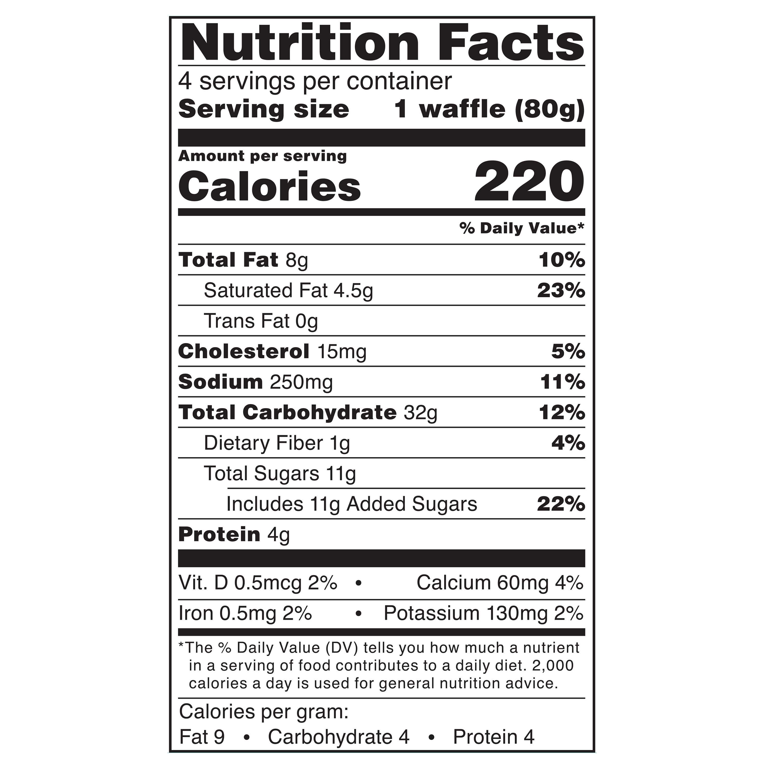 bettergoods Rich and Indulgent Custard Filled Waffles, 11.29 oz (Frozen)