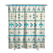 Extra Long Boho Shower Curtain 72x84 Inches - Vintage Floral & Tropical Leaves Pattern, Waterproof Bohemian Bathroom Decor with 12 Hooks, Tribal Rustic Style