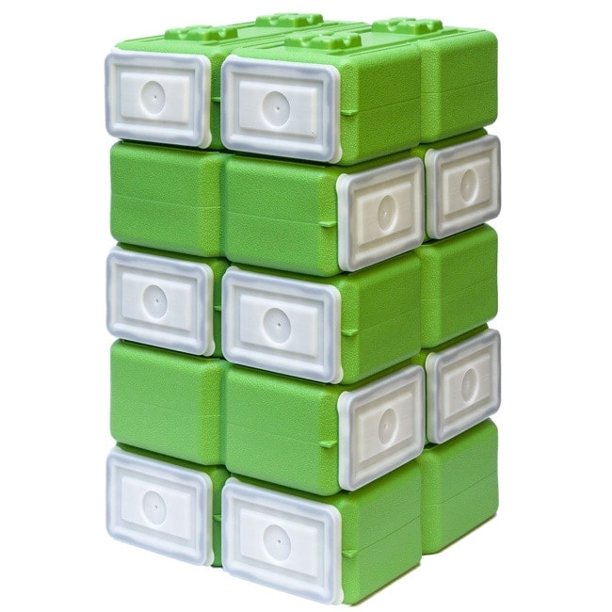 WaterBrick FoodBrick Stackable BPA Free Food Storage Container (Pack of