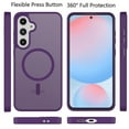 thumbnail image 2 of Galaxy S24 FE 5G Case,Magnetic Phone Case with MagSafe for Samsung Galaxy S24 FE 6.7",Takfox [Frosted] Shockproof Case Matte Hard Plastic & Silicone Rubber Full Body Bumper Protection Cover,Purple, 2 of 9