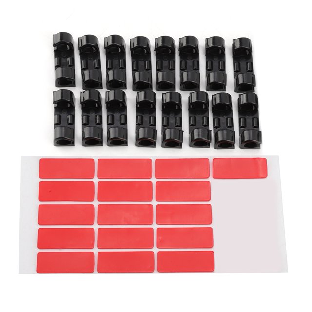 16 clips de cable autoadhesivos, soporte para cables, organizador de cables para una hermosa oficina en casa (L)
