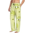 thumbnail image 2 of Uemuo Cute Frog3 Pattern Men's Wide Leg Palazzo Lounge Pants with Pockets Light Weight Loose Comfy Casual Pajama Pants-Medium, 2 of 9