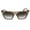 Light Brown Smoke, variant on Womens Squared Rectangular Cat Eye Goth Diva Sunglasses Black Smoke