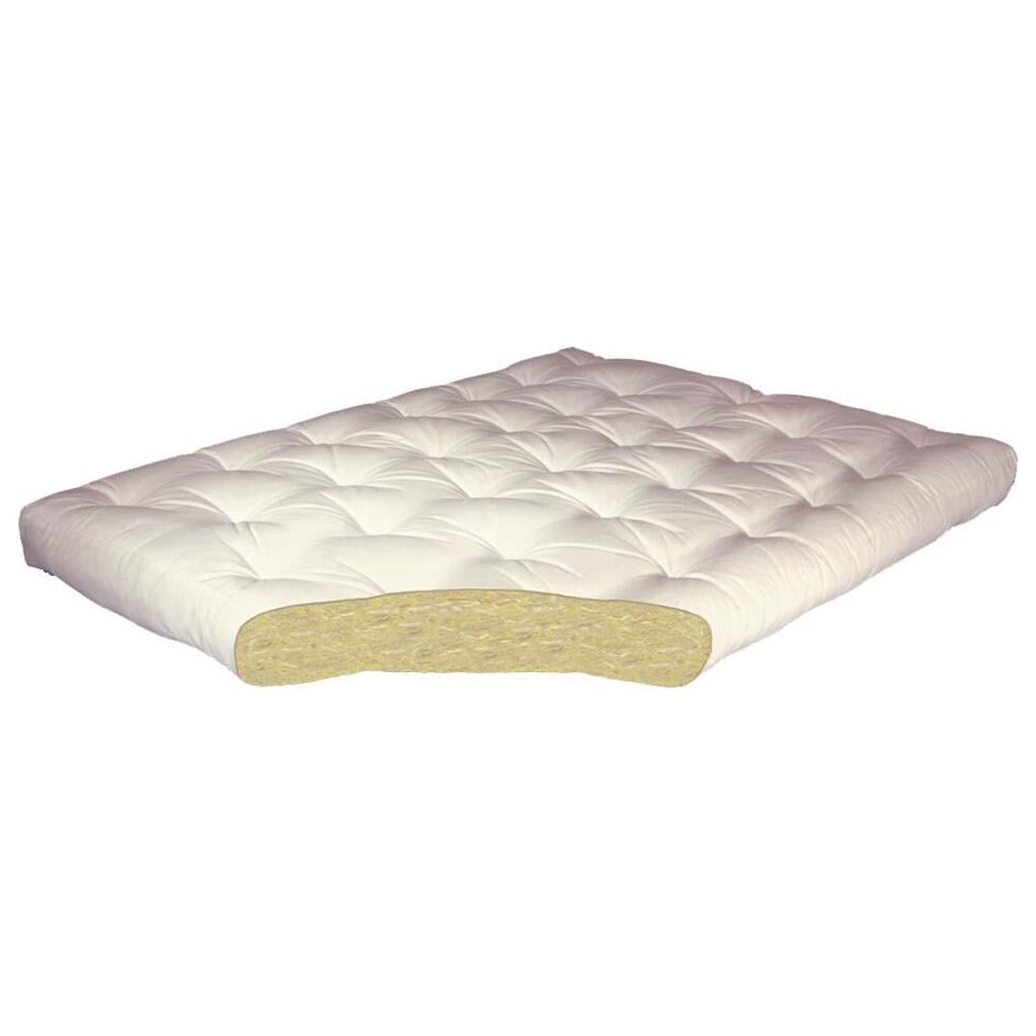 4" All Cotton #604 Twin Blue Microfiber Futon Mattress-Color:Blue,Material:Cotton
