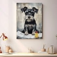 thumbnail image 2 of Miniature Schnauzer Dog Bathroom Decor - Funny Bathroom Decor Wall Art, Dog Bathroom Wall Art and Animal Canvas, Dog Bathroom Canvas, 2 of 4