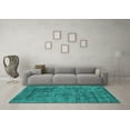 thumbnail image 3 of Ahgly Company Indoor Rectangle Abstract Turquoise Blue Contemporary Area Rugs, 8' x 12', 3 of 4