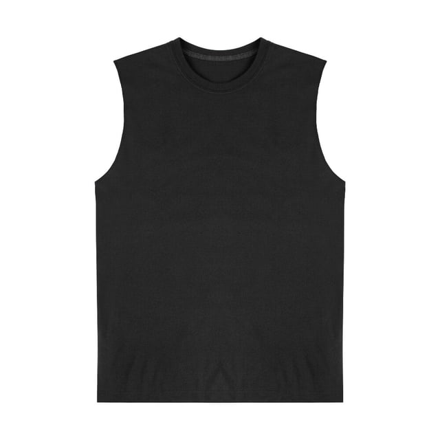 Playera Fruit Of The Loom para Hombre, sin Mangas Negro Talla CH