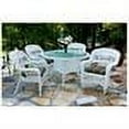 thumbnail image 2 of Tortuga Portside 5 Piece Patio Dining Set - White Wicker with Monti Pompeii Cushions, 2 of 2