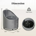 thumbnail image 3 of Costway Fauteuil Tonneau 1 PCS avec Rangement, Chaise de Coiffeuse Rembourrée Pivotante à 360° avec Dossier, Gris, 3 of 10