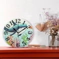 thumbnail image 2 of Whale Waterweed Fish 10 inch Wall Clocks Non Ticking Easy to Read Battery Decorative for Home Bathroom Kitchen Bedroom Living Room, 2 of 8