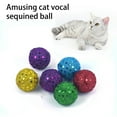 thumbnail image 4 of rygai 5 Pcs Cat Ball Toy Shiny Scratch-resistant Creative Pet Cat Kitten Sequin Ball Toy Pet Supplies,5pcs, 4 of 8