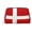 Silver, variant on Travel Makeup Bag Danish Flag Wide-open PU Leather Cosmetic Toiletry Pouch with Dividers & Zipper for Women Gold