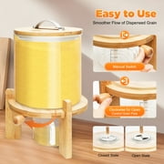 Peakora Bamboo Cereal Dispenser Cereal Containers Storage Cereal Dispenser for Pantry Organization and Storage Organization and Storage Natural