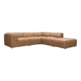 thumbnail image 2 of Moe's Home Form Classic L-Shaped Modular Sectional Sonoran Tan Leather, 2 of 7