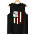 thumbnail image 6 of XCHQRTI American Flag Women Tank Tops Graphic 4th of July Sleeveless Summer Tee, 6 of 7