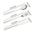thumbnail image 3 of HengDidi Stainless Steel Cutlery Set - 3-Piece Ergonomic Dinner Knife Fork Spoon for Home & Gatherings, Dishwasher Safe Modern Design (Silver/Gold), 3 of 7