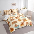 thumbnail image 2 of Erosebridal Kawaii Capybaras Bedding Comforter Set 7pcs For Children Boys Girls,Cute Animal With Funny Food Queen Bedding Sets For Kids,Lightweight Room Decor, 2 of 6
