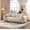 Beige, variant on 87" Comfortable Upholstered Sofa, 2 Seater Teddy Sherpa Loveseat Sofa, Modern Fluffy Cloud Couch with 2 Pillows, Solid Wood Frame Compressed Couch for for Living room Bedroom, White