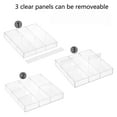 thumbnail image 4 of NIUBEE 6-Section Acrylic Drawer Organizer Clear Makeup Organizer Tray(11.8x11.8 inch), Multi-Purpose, Storage Solution for Makeup, Vanity, Desk, School, Office Supplies & More, for Bathroom, Kitchen, 4 of 8