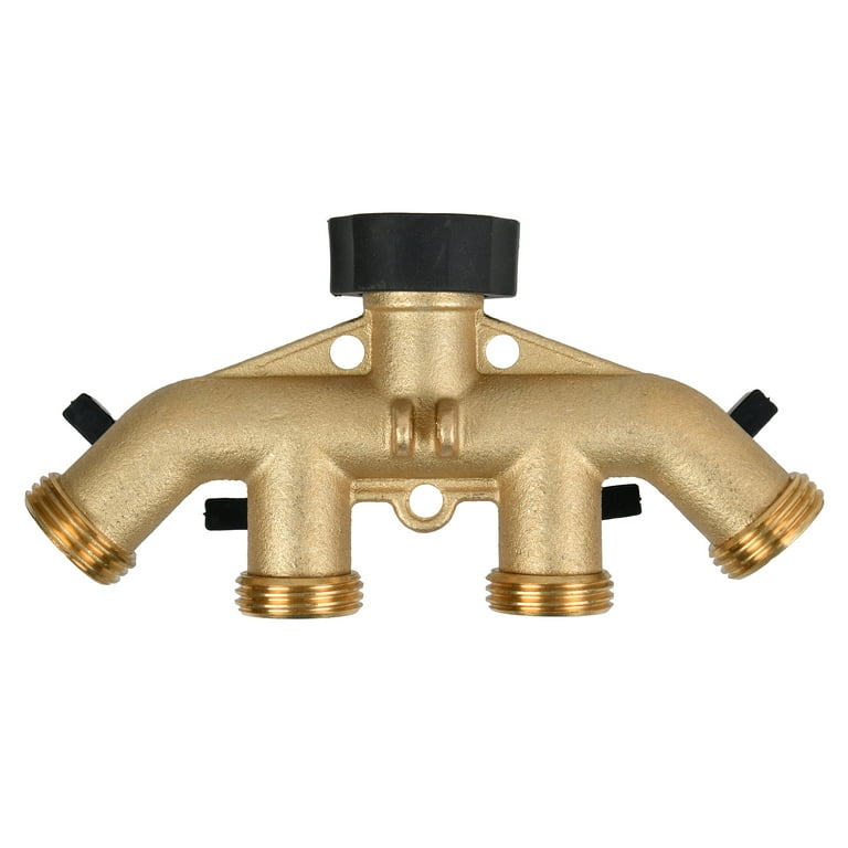 Expert Gardener Brass 4-Way Hose Faucet Manifold photo 3