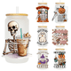 thumbnail image 2 of Pegatinas de transferencia UV DTF de Pesadilla antes del café para tazas, vasos, tazas frías, impermeables, manualidades para el día de Halloween, 2 of 5