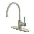 thumbnail image 2 of Kingston Brass GS8711DGLLS Gourmetier GS8711DGLLS Green Eden Single Lever Handle Kitchen Faucet with 8\" Deck Plate, Chrome, 2 of 2