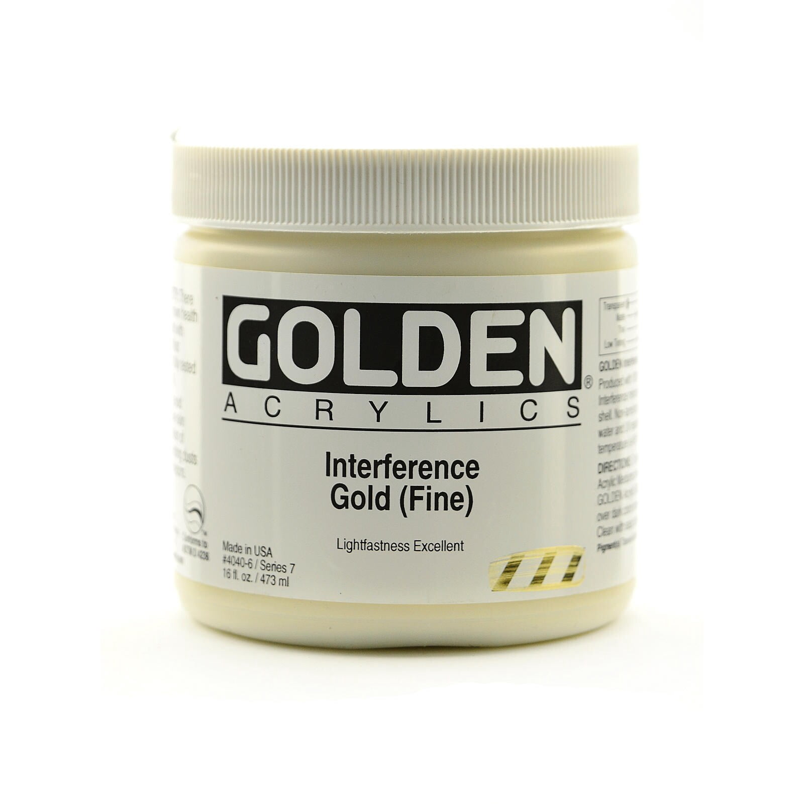 Golden Heavy Body Acrylic Paint - Iridescent Pearl (Fine), 32 oz Jar