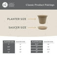 thumbnail image 3 of The HC Companies 17 Inch Round Classic Planter, Plastic Plant Pot, Chocolate, 3 of 5