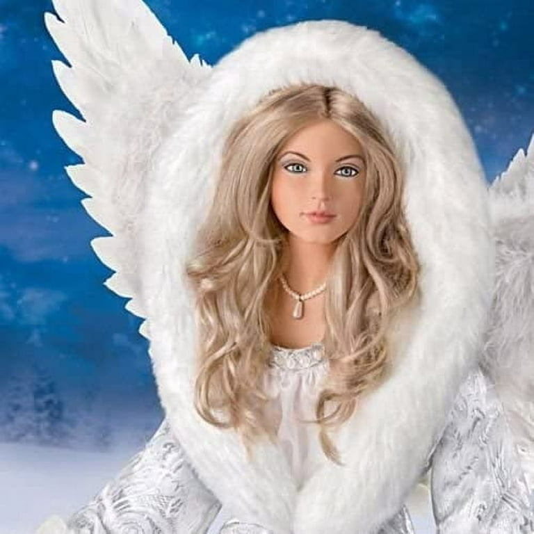 全信頼を寄せる The Ashton - Drake Galleries Illuminated Silent Night Christmas Angel Decor  Poseable Musical Porcelain Figurine Faux Fur Coat Lined With More Than 40   置物