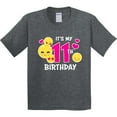 thumbnail image 3 of Inktastic Its My 11th Birthday with Smiling Emoticons Youth T-Shirt, 3 of 5