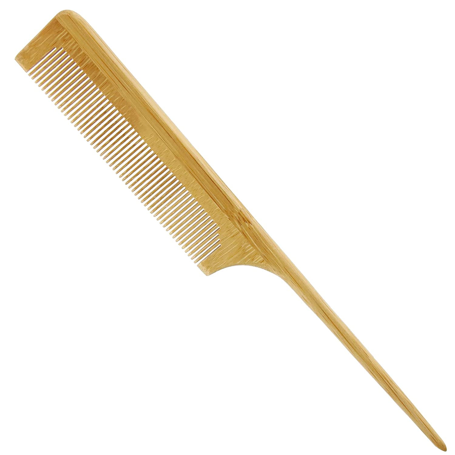 Bamboo Rat Tail Comb Natural Bamboo Hair Tool with Fine Teeth for Teasing  Strands & Post Styling Anti-Static Natural Curly Hair For Womens and Men -  Walmart.com