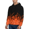 thumbnail image 6 of Unisex Colorful Graphic Red fire Pullover Hoodie 3D Print Long Sleeve Hooded Sweatshirt with Pocket for Men and Women, 6 of 7