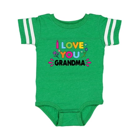 

Inktastic I Love You Grandma with Flowers Gift Baby Girl Bodysuit