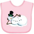 thumbnail image 3 of Inktastic Sassy Snowman in Top Hat Boys or Girls Baby Bib, 3 of 4