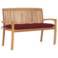 thumbnail image 2 of vidaXL Outdoor Patio Bench Stacking Patio Bench with Cushion Solid Wood Teak, 2 of 76