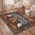 thumbnail image 5 of GENIMO 2'x6' Halloween Runner Rug, Washable Non Slip Soft Whimsical Ghost Indoor Outdoor Hallway Runner for Porch Patio Kitchen Entryway, Midnight Orange, 5 of 6
