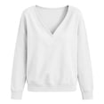 thumbnail image 5 of Neewe Womens Tops Plain V Neck Sweatshirt for Women Pullover Long SLeeve Shirts Fall Outfits 2026 Loose Fit S-2XL, 5 of 5