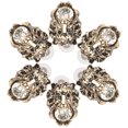 thumbnail image 2 of 3 pares de pendientes con diseño de leones de diamantes y colgantes de moda para decoración de orejas, color blanco, 2 of 5