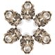 thumbnail image 2 of 3 pares de pendientes colgantes con diseño de leones y diamantes, joyería decorativa para las orejas, color blanco, 2 of 14
