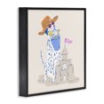 thumbnail image 3 of Stupell Industries Summer Sandcastle Dalmatian Black Framed Giclee Art design by Krissy Mast, 17 x 17, 3 of 8