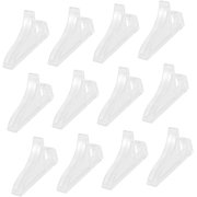 12pcs Wooden Bookshelf Acrylic Display Risers Table Top Display Stand Clear Plastic Easels Photo Frame Stand Holder Photo Frame Desk Brackets Universal Photo Frame Bracket Tablet