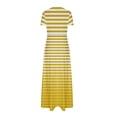 thumbnail image 5 of Vestido Corto de Verano de la Moda de las Mujeres Impreso de Manga Corta Cuello Redondo Tobillo de Longitud Vestido Casual, 5 of 5