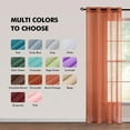 thumbnail image 2 of 2 Panneaux Rideaux de Fenêtre Semi-Transparents Terracotta Boho à Œillets Voilage Texturé en Lin pour Chambre Salon Rouille Rétro Automne Déco Moderne (54X84 Pouces), 2 of 9