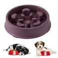 thumbnail image 3 of Comedero lento para perros Ticfox tipo pétalo color morado, 3 of 12