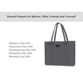 thumbnail image 7 of Mosiso 15.6 inch Women Laptop Tote Bag PU Leather Shoulder Handbags Fashion Ladies Work Business Travel Shopping School Everyday Tote Bag, Space Gray, 7 of 7