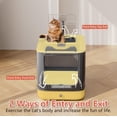 thumbnail image 4 of Caja de arena para gatos LCZLBRRD mejorada, totalmente cerrada con tapa amarilla, 4 of 7