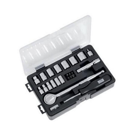 

0.25 & 0.38 in. Drive Master Mechanic Metric 6 Point Socket Set - 24 Piece