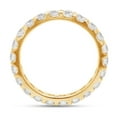 thumbnail image 4 of 2 Carat Round Cut Lab Created Moissanite Diamond Full Eternity Stackable Wedding Band Ring In 14K Solid Yellow Gold Jewelry For Women (G-H Color, VVS1 Clarity, 2 Cttw)-10, 4 of 7
