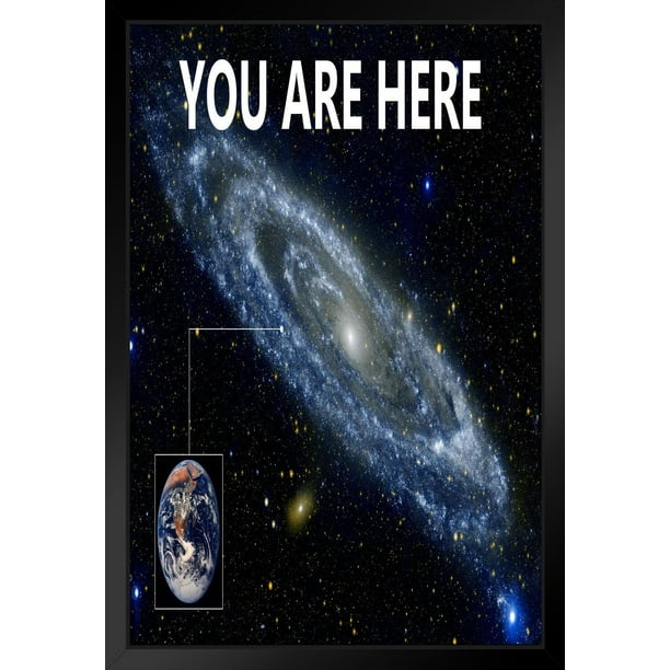 You Are Here Galaxy Retro Solar System Human Earth Location in Outer